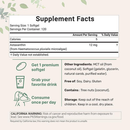 Brightening Astaxanthin Softgel Capsule
